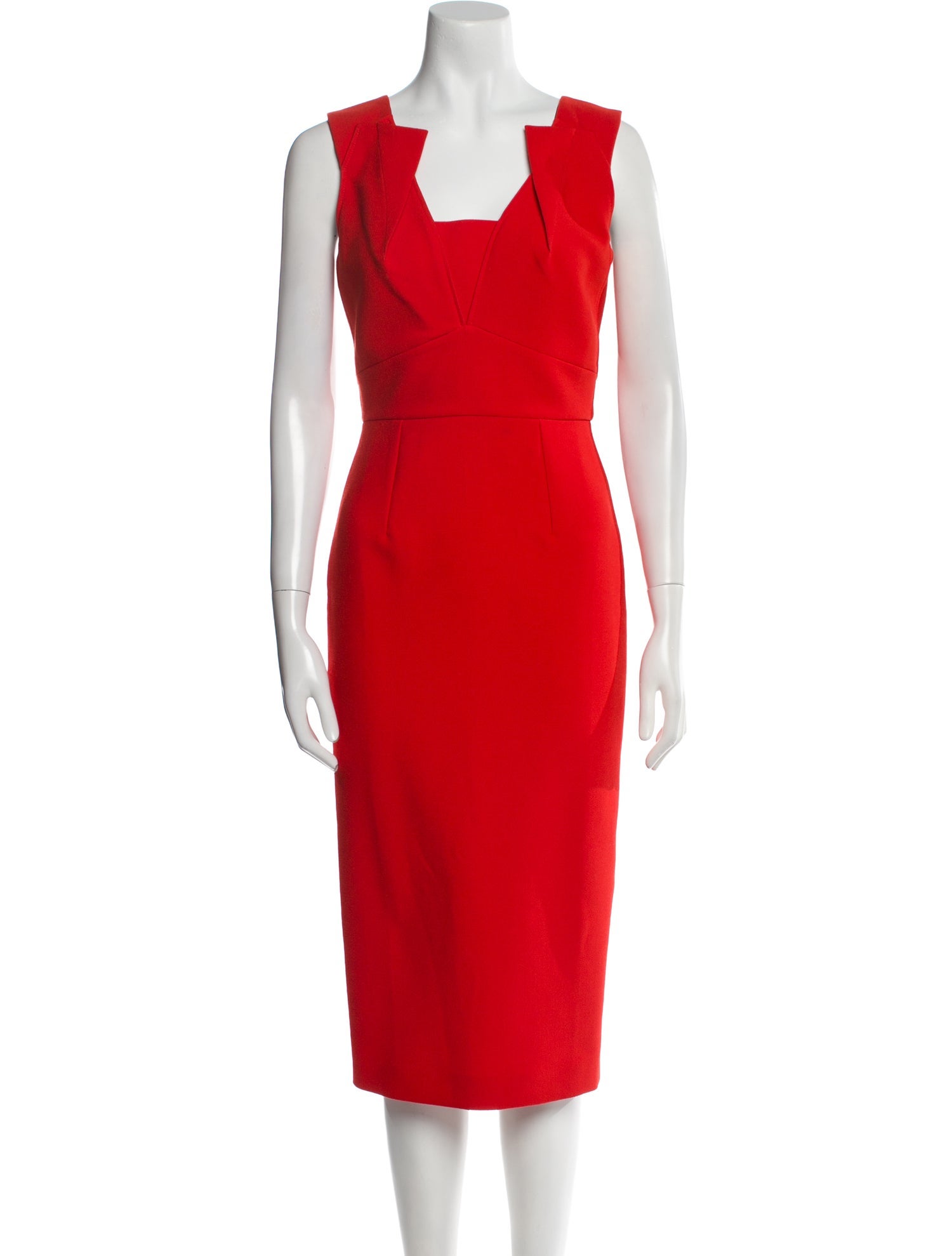 Roland Mouret Square Neckline Midi Length Dress