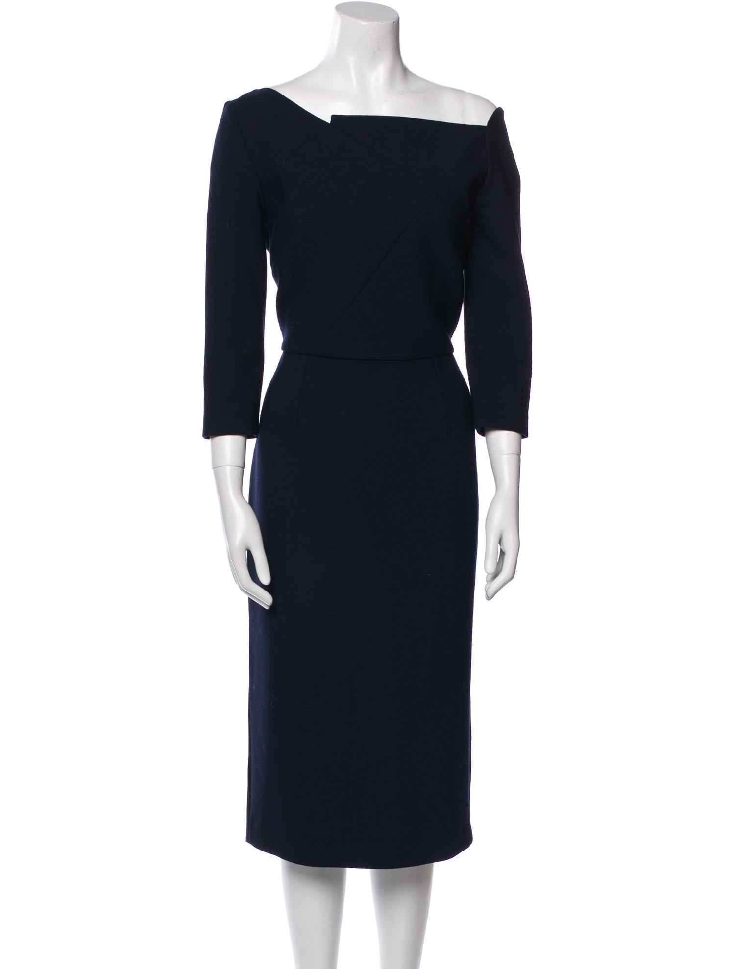 Roland Mouret Bateau Neckline Midi Length Dress