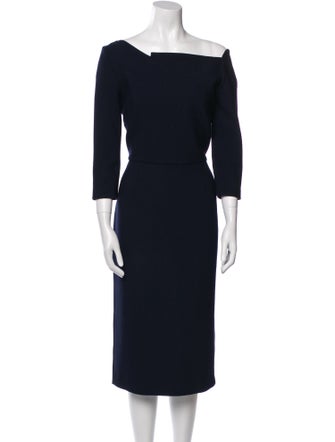 Roland Mouret Bateau Neckline Midi Length Dress