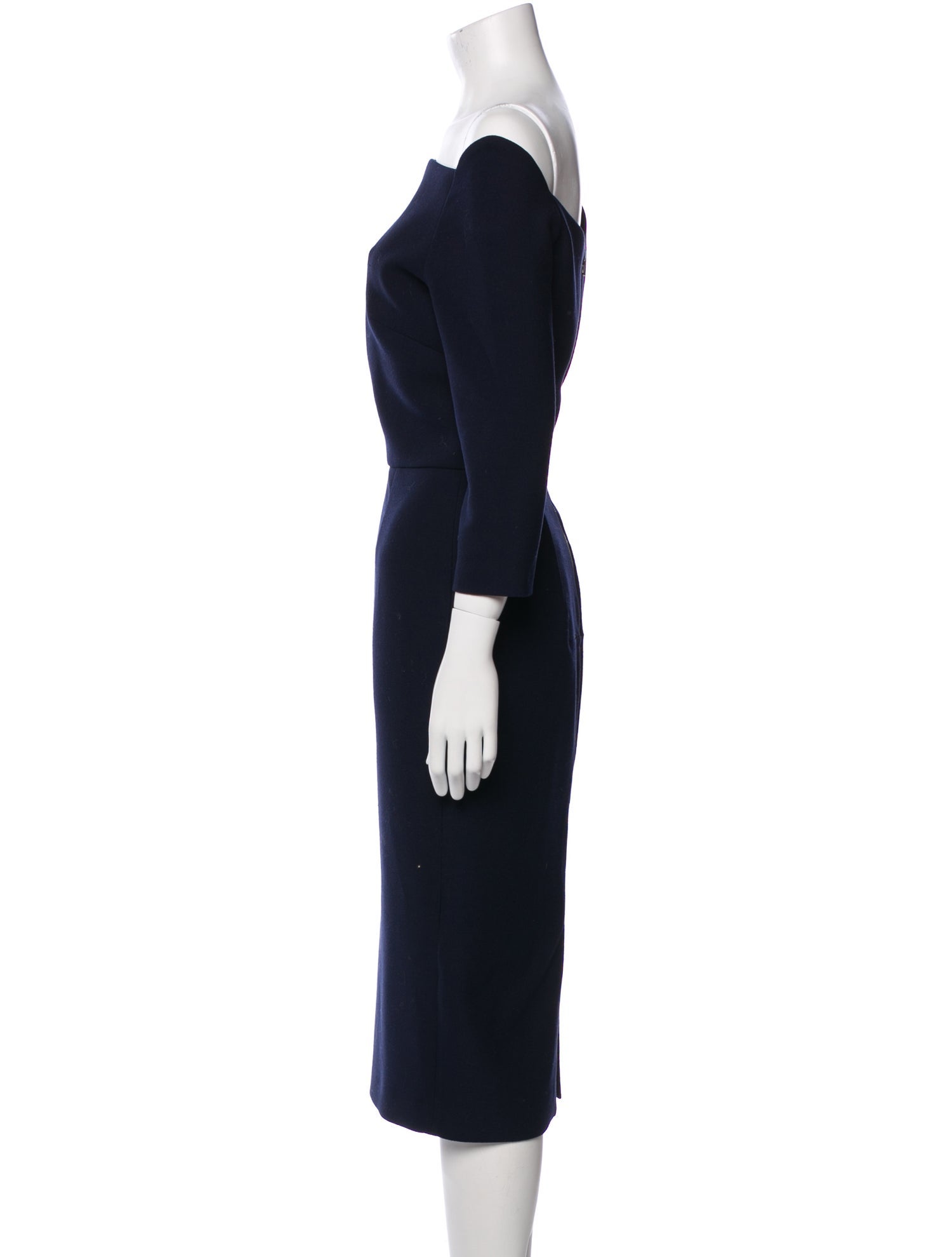 Roland Mouret Bateau Neckline Midi Length Dress