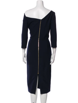 Roland Mouret Bateau Neckline Midi Length Dress