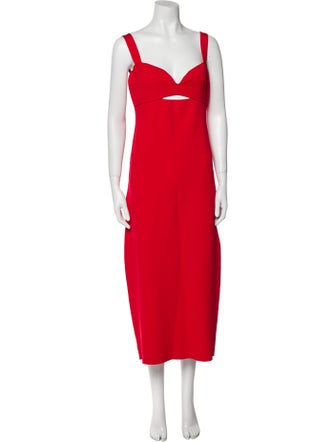 Roland Mouret V-Neck Long Dress
