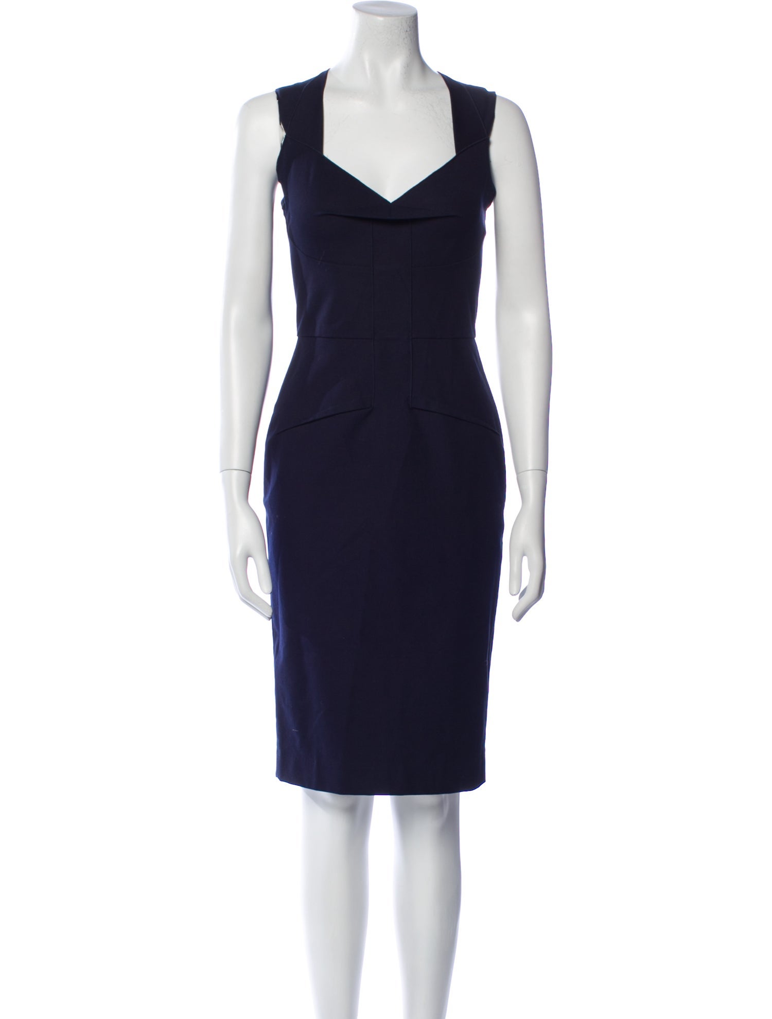 Roland Mouret V-Neck Knee-Length Dress