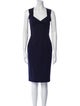 Roland Mouret V-Neck Knee-Length Dress