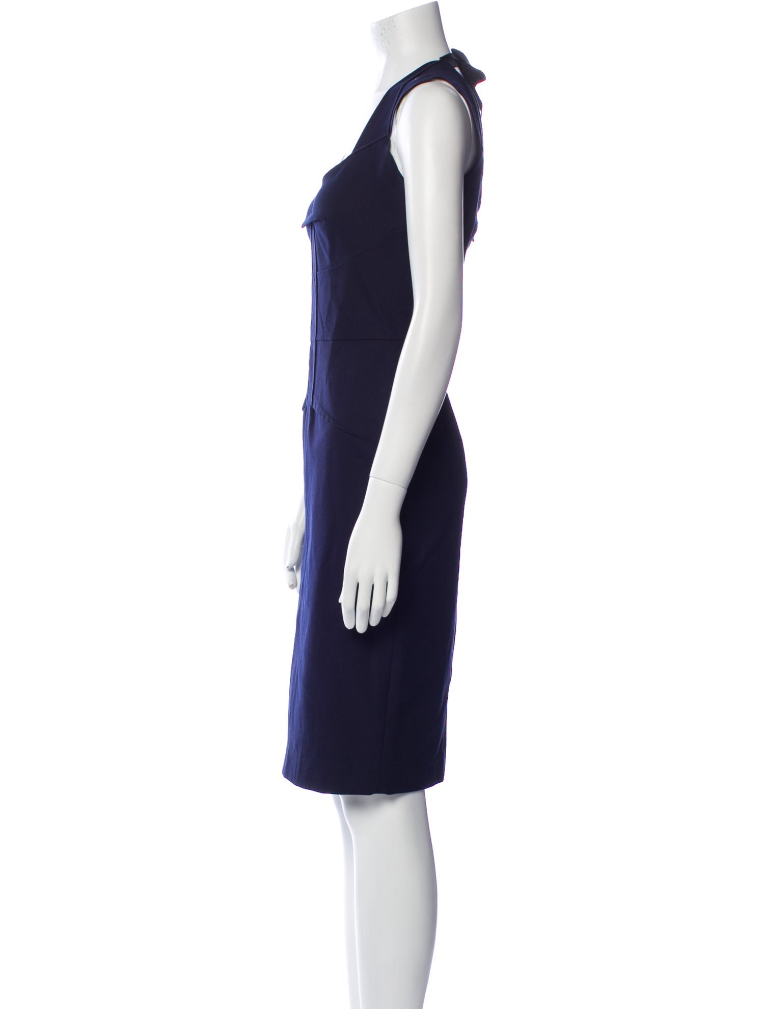 Roland Mouret V-Neck Knee-Length Dress