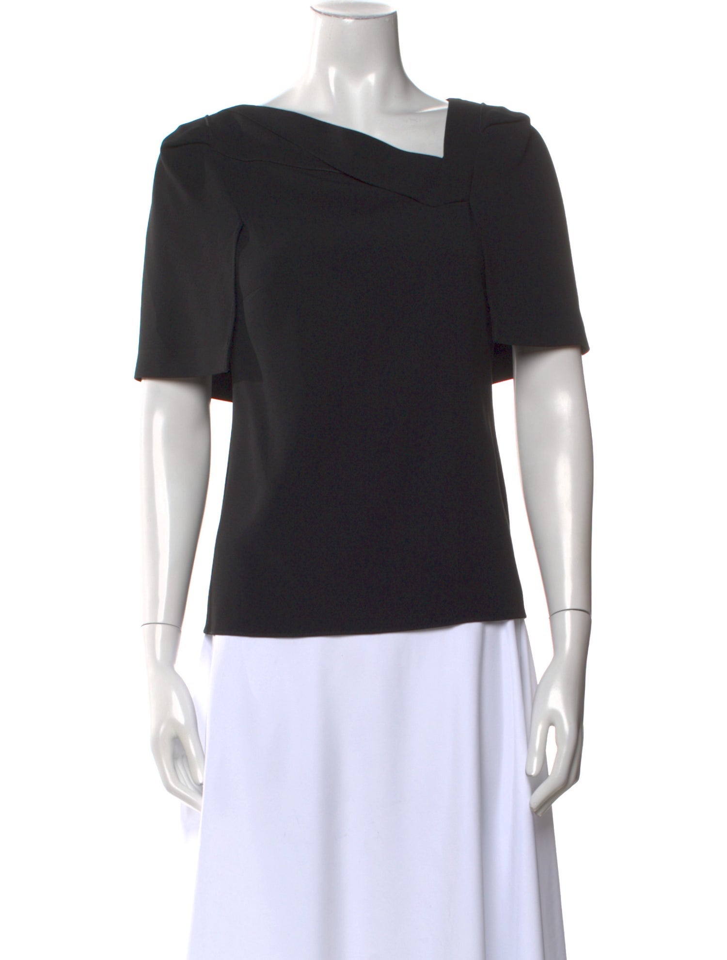 Roland Mouret One-Shoulder Short Sleeve Top