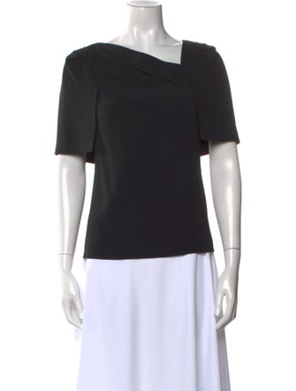 Roland Mouret One-Shoulder Short Sleeve Top