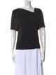 Roland Mouret One-Shoulder Short Sleeve Top