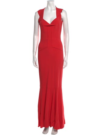 Roland Mouret Cowl Neck Long Dress