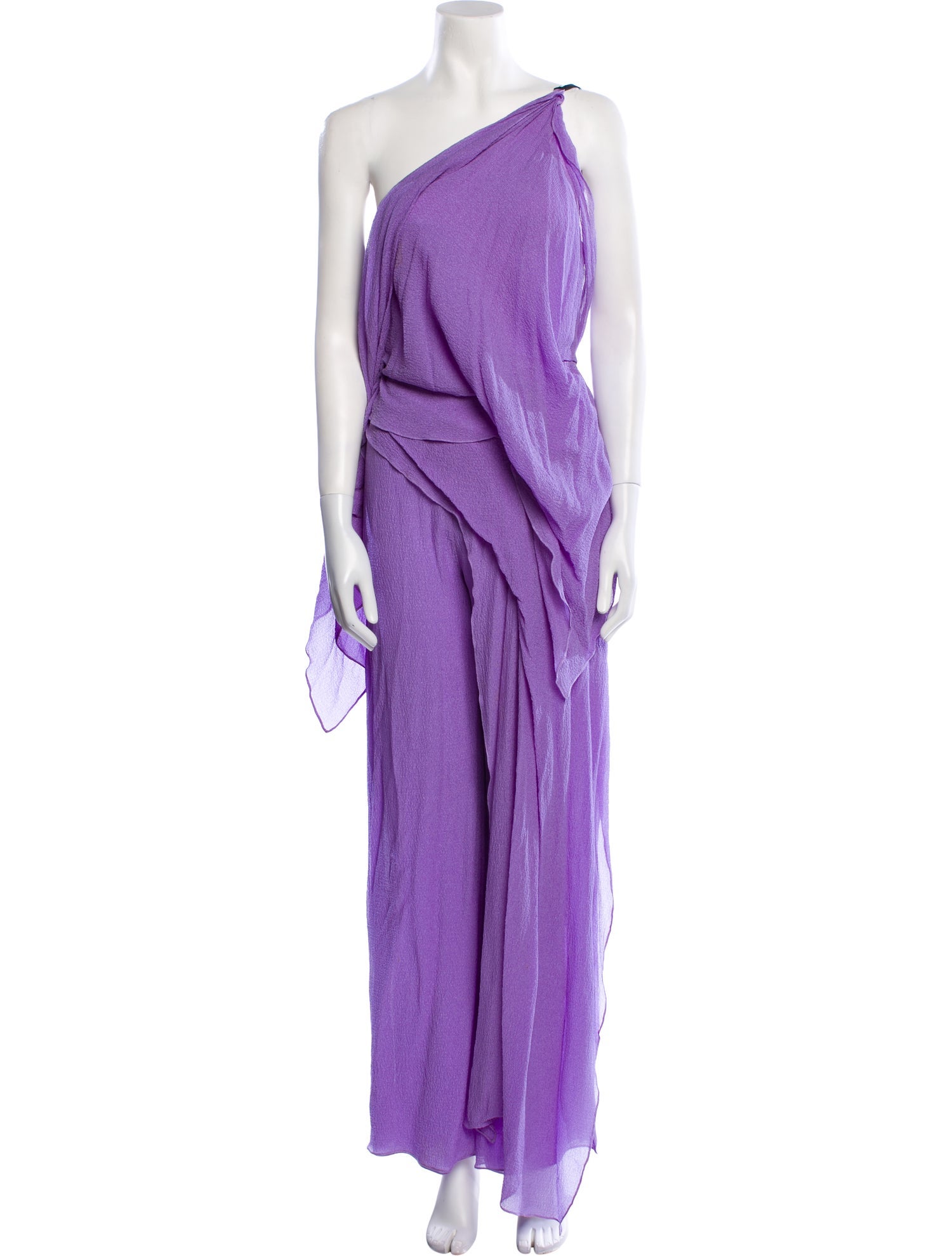 Roland Mouret Silk One-Shoulder Jumpsuit