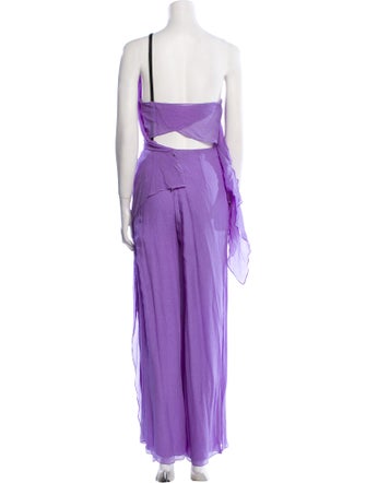 Roland Mouret Silk One-Shoulder Jumpsuit