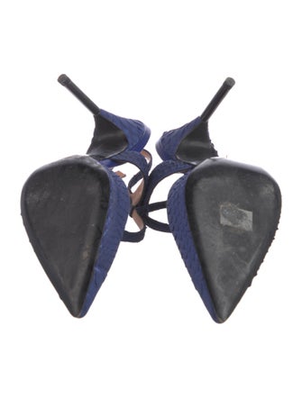 Roland Mouret Suede Floral Print Pumps