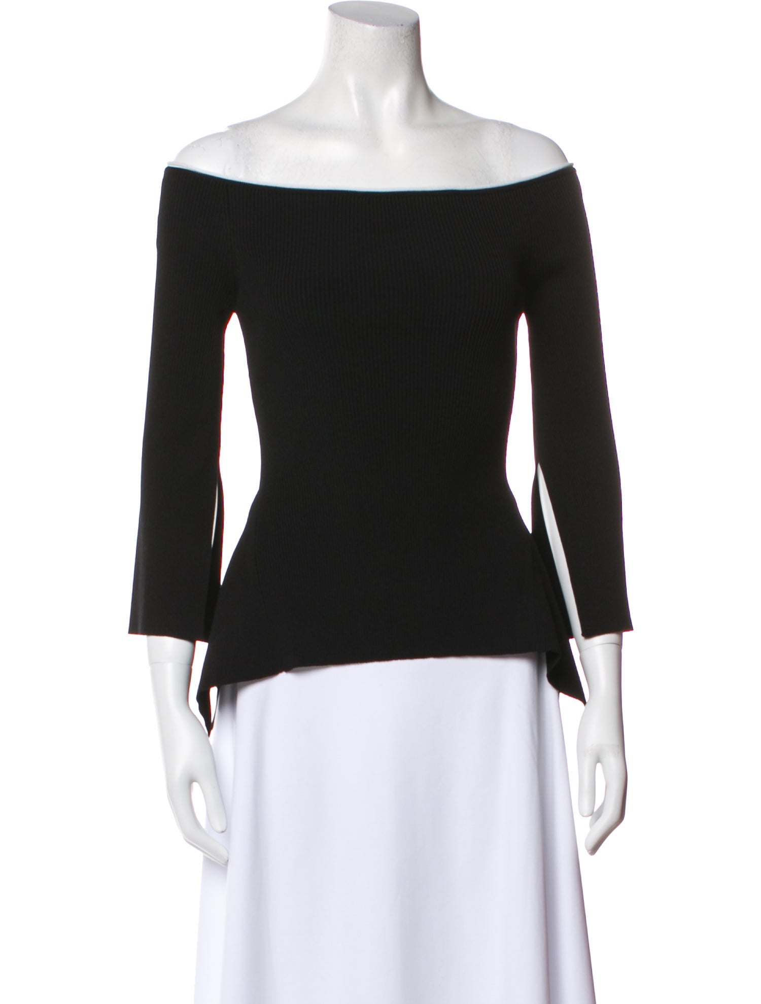 Roland Mouret Off-The-Shoulder Three-Quarter Sleeve Top