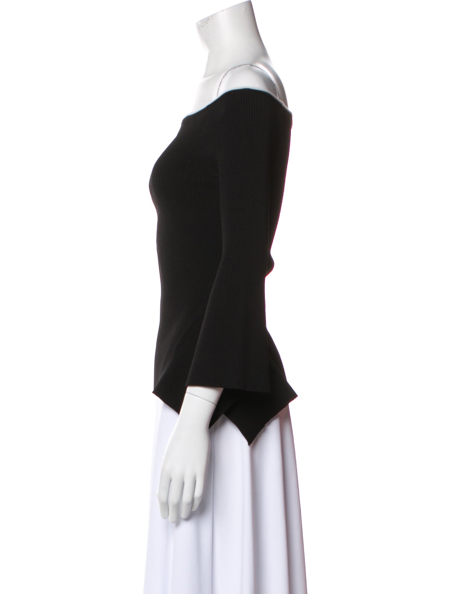 Roland Mouret Off-The-Shoulder Three-Quarter Sleeve Top