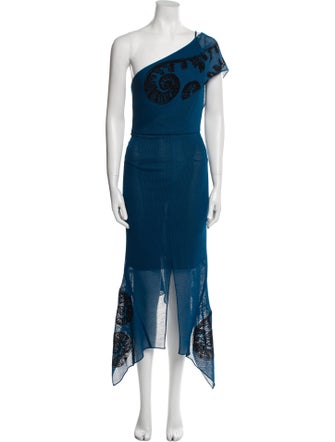 Roland Mouret Printed Long Dress
