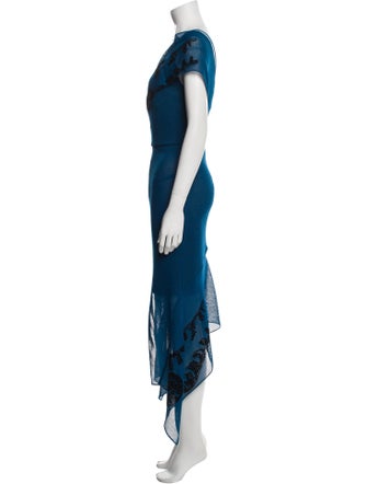 Roland Mouret Printed Long Dress