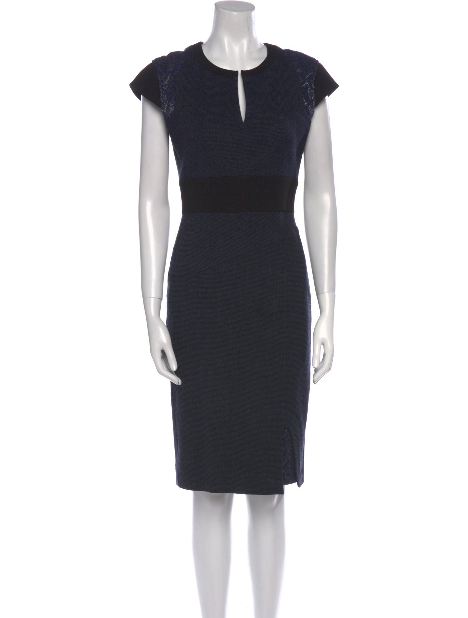 Roland Mouret V-Neck Knee-Length Dress