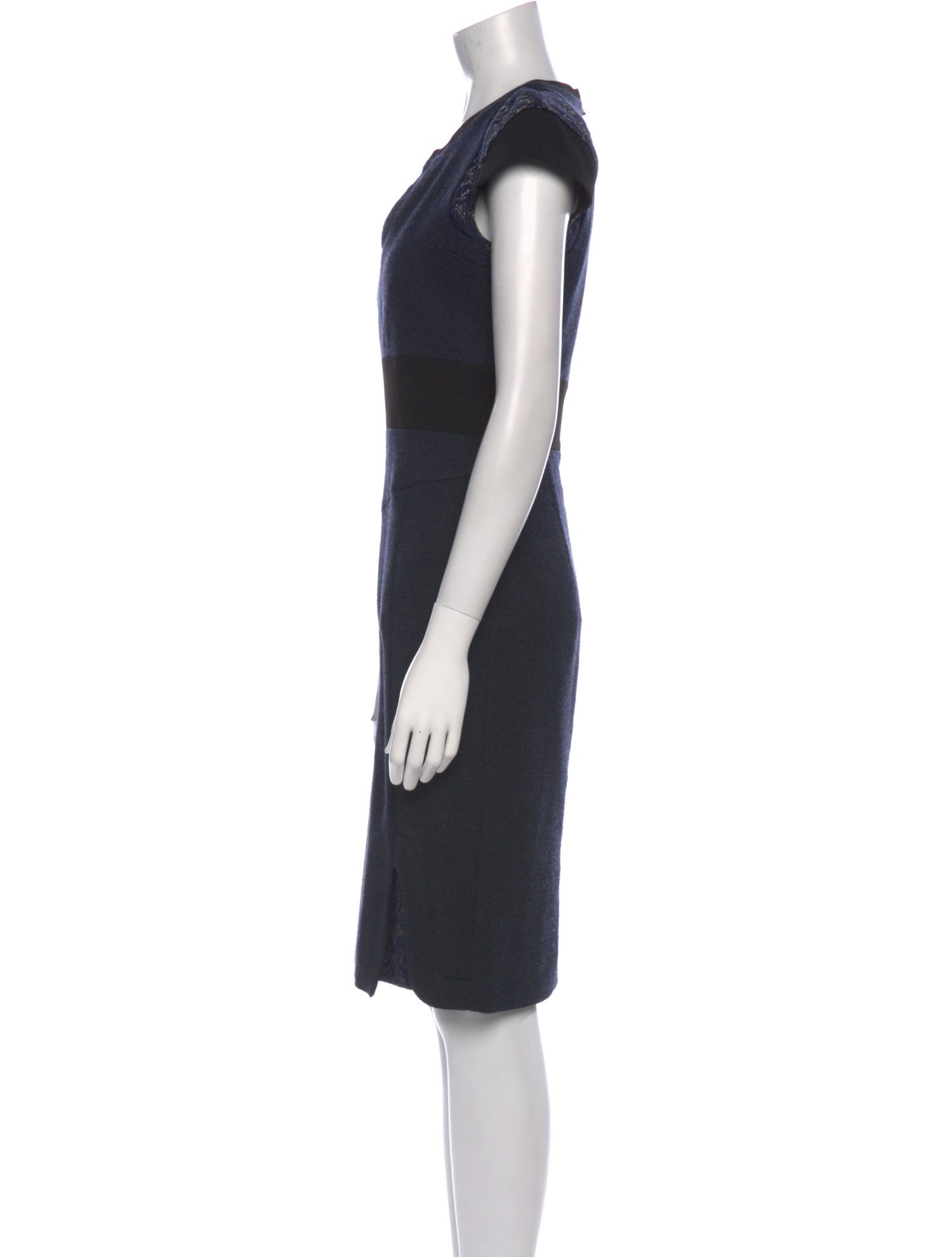 Roland Mouret V-Neck Knee-Length Dress