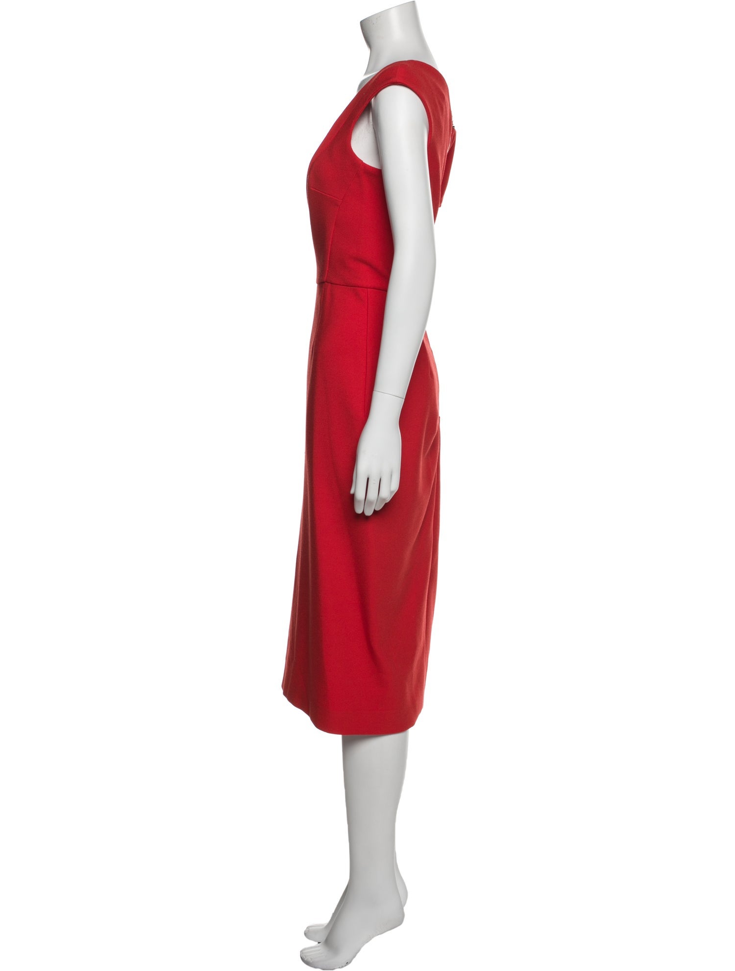 Roland Mouret Square Neckline Midi Length Dress