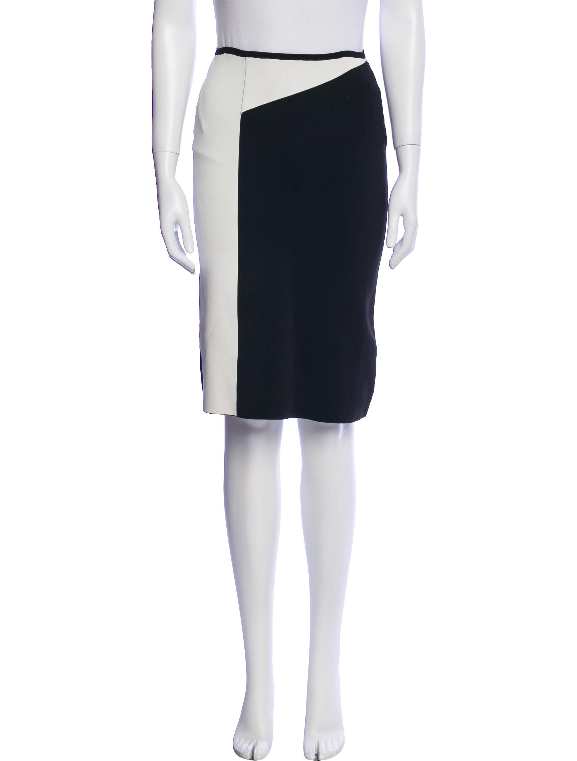 Roland Mouret Raw-Edge Trim Knee-Length Skirt