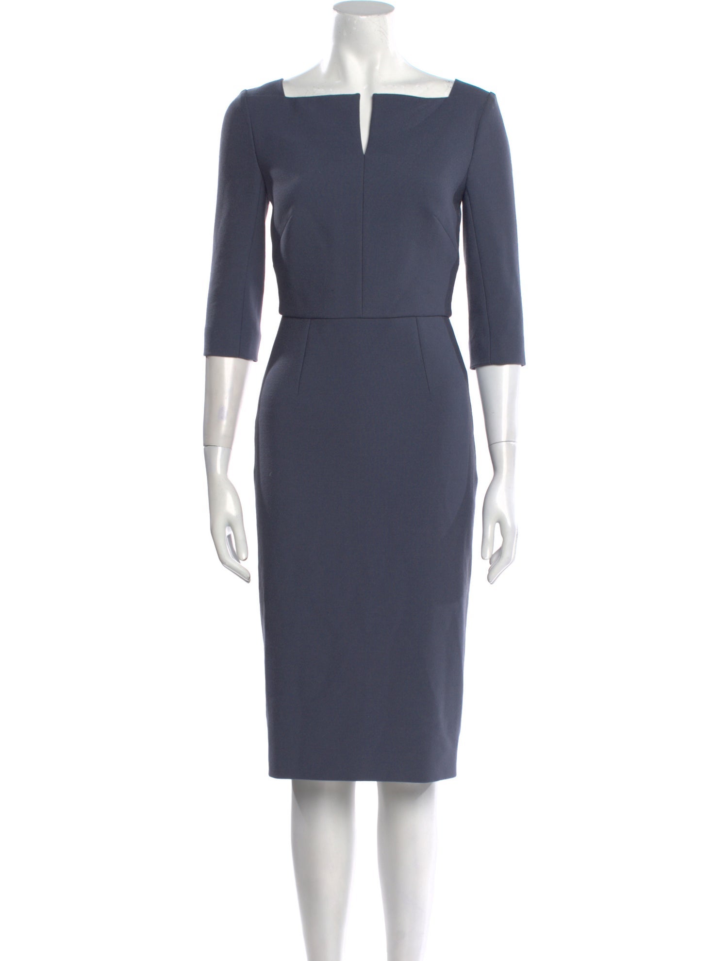 Roland Mouret Square Neckline Midi Length Dress