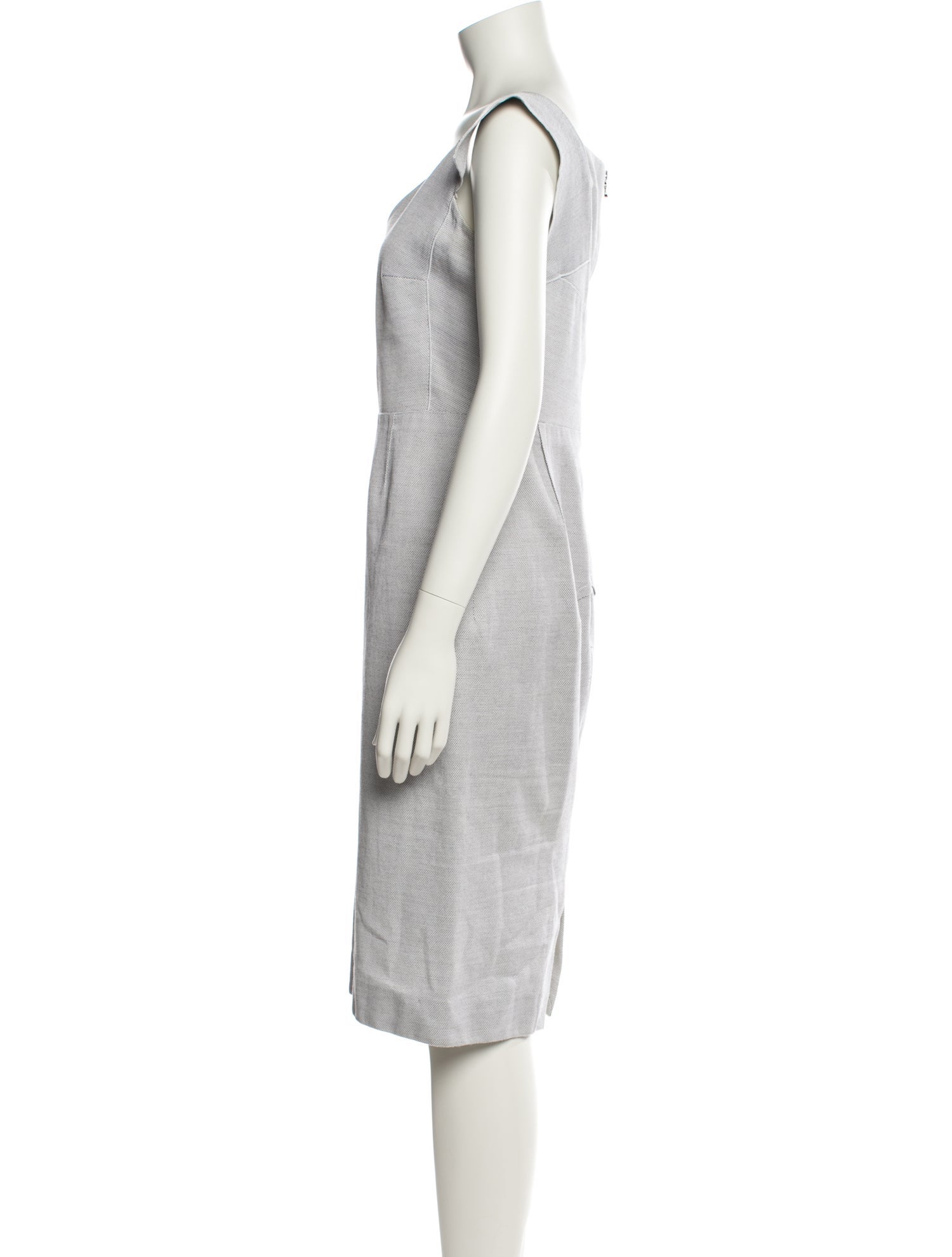 Roland Mouret V-Neck Knee-Length Dress