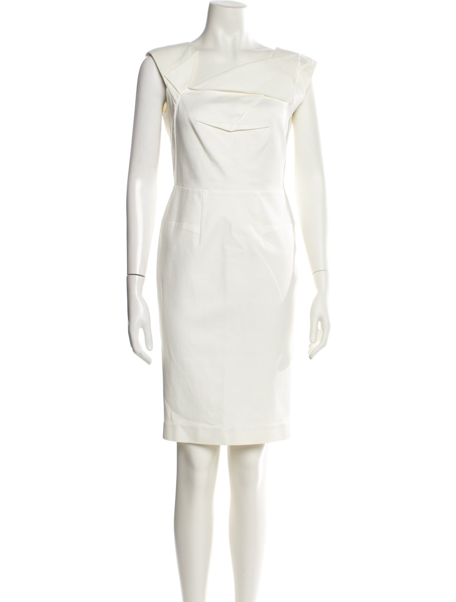 Roland Mouret One-Shoulder Knee-Length Dress