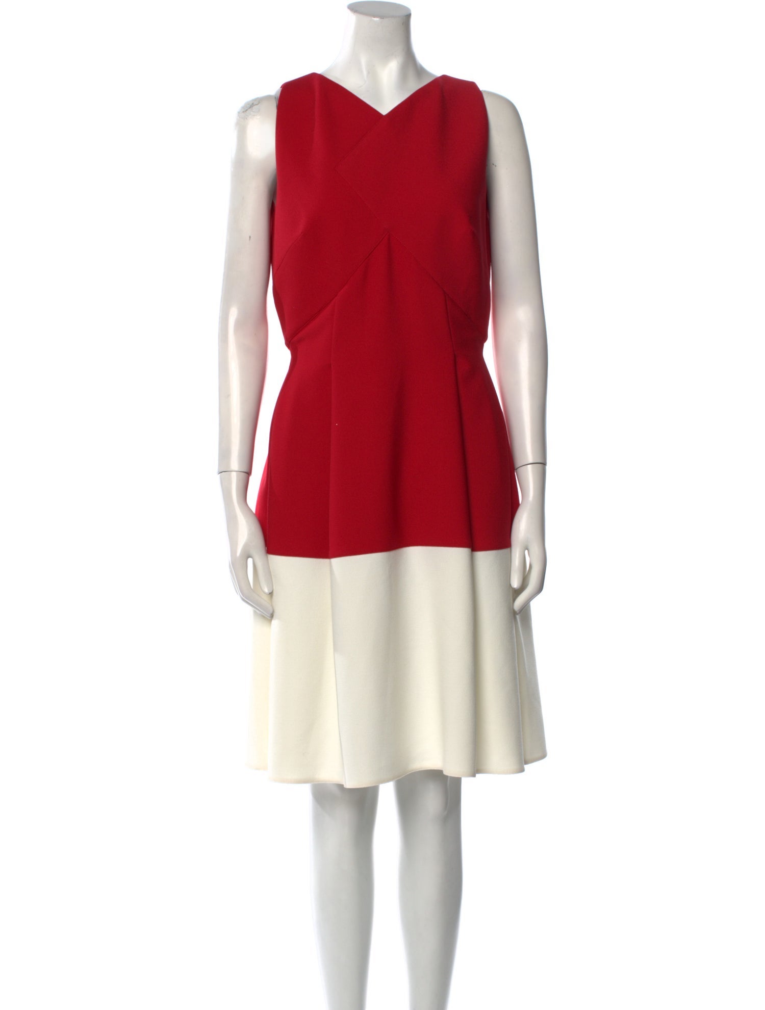 Roland Mouret V-Neck Knee-Length Dress