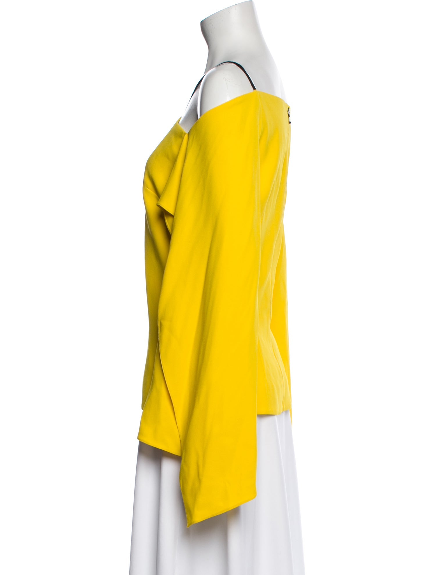 Roland Mouret V-Neck Long Sleeve Blouse