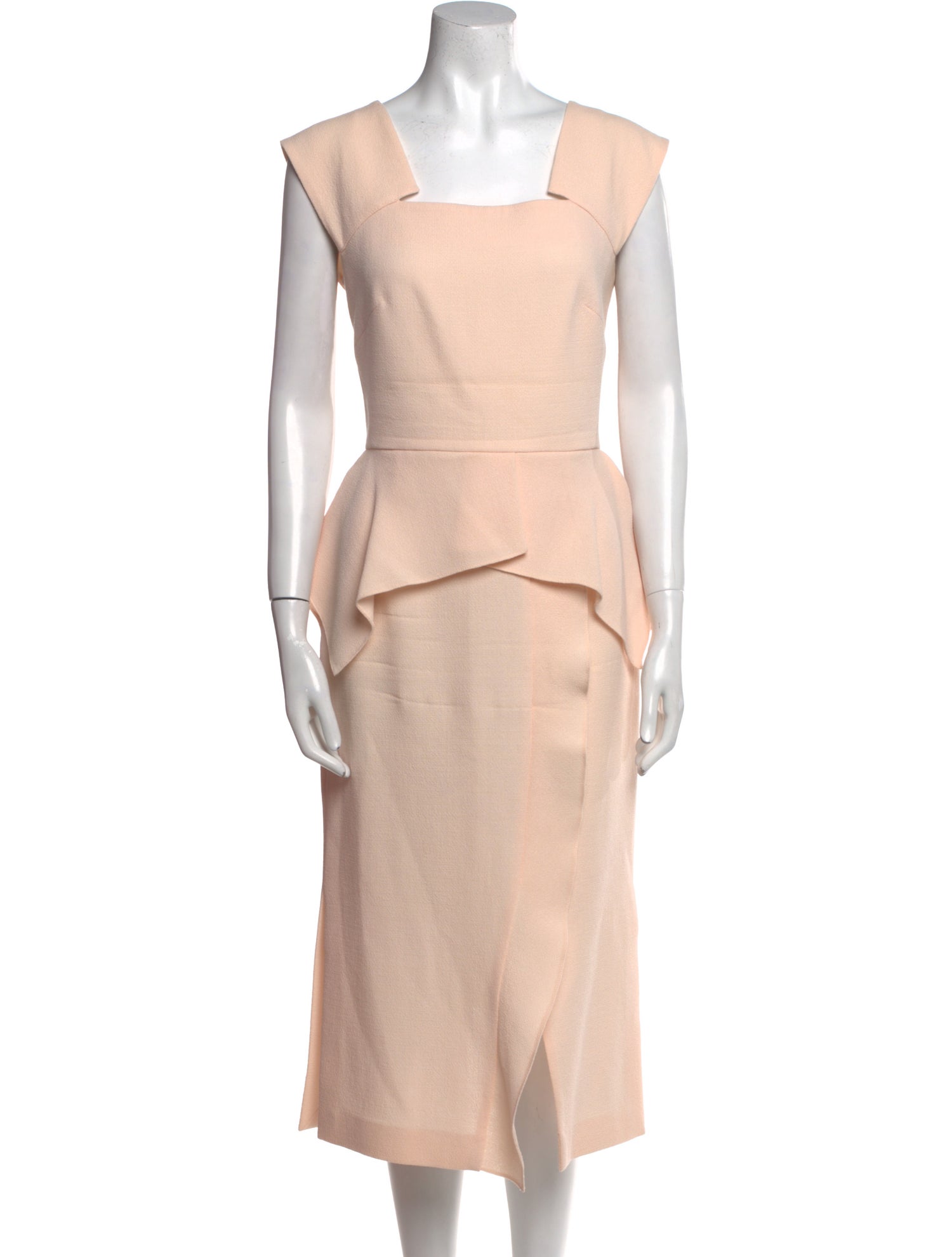 Roland Mouret Square Neckline Long Dress