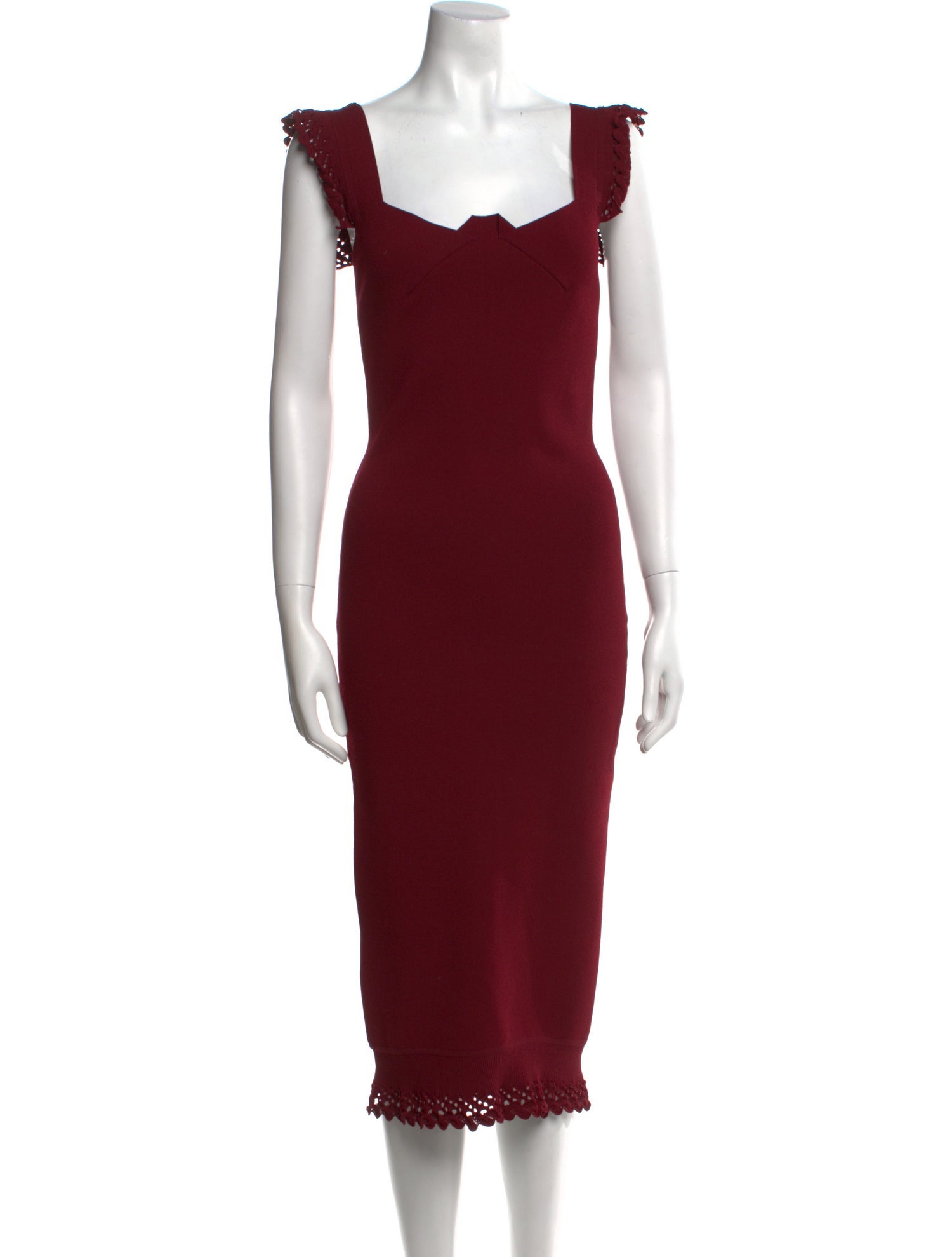 Roland Mouret Square Neckline Midi Length Dress