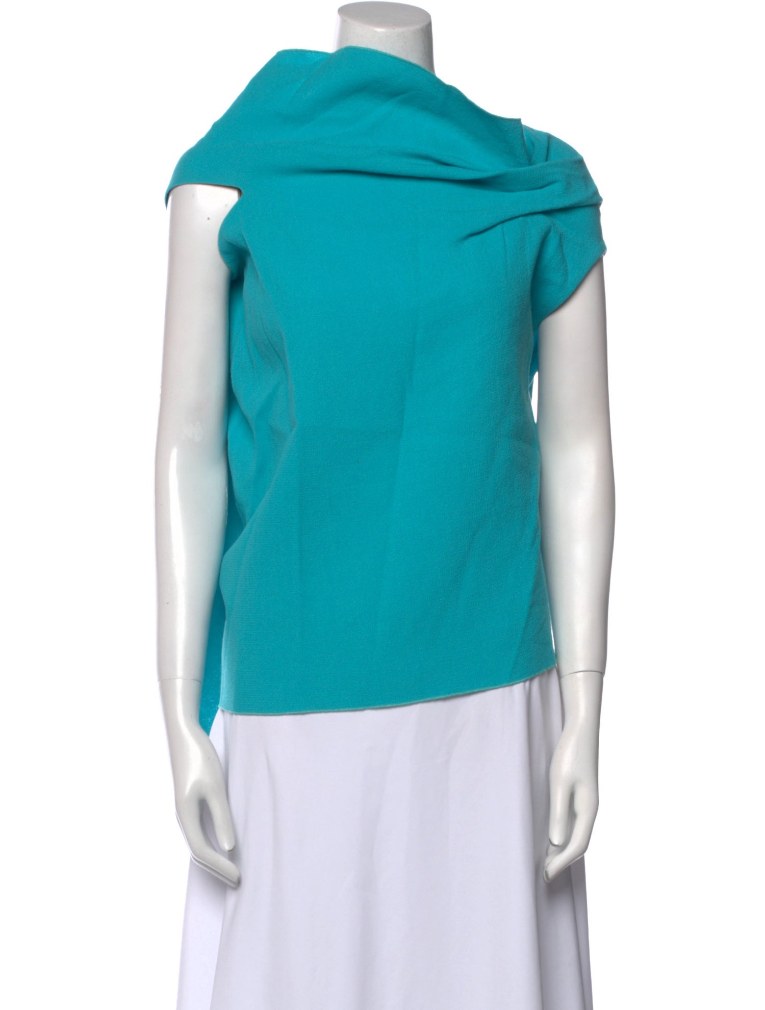 Roland Mouret Virgin Wool Cowl Neck Top
