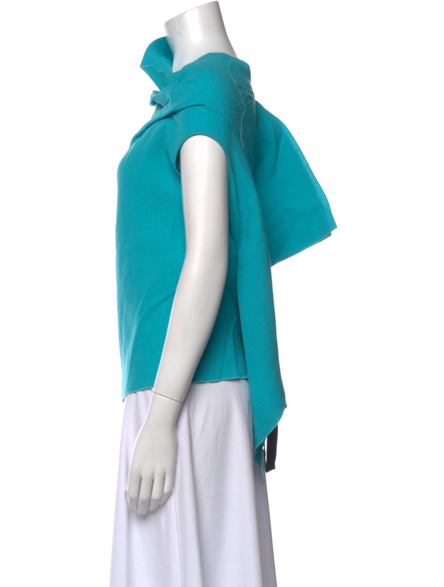 Roland Mouret Virgin Wool Cowl Neck Top