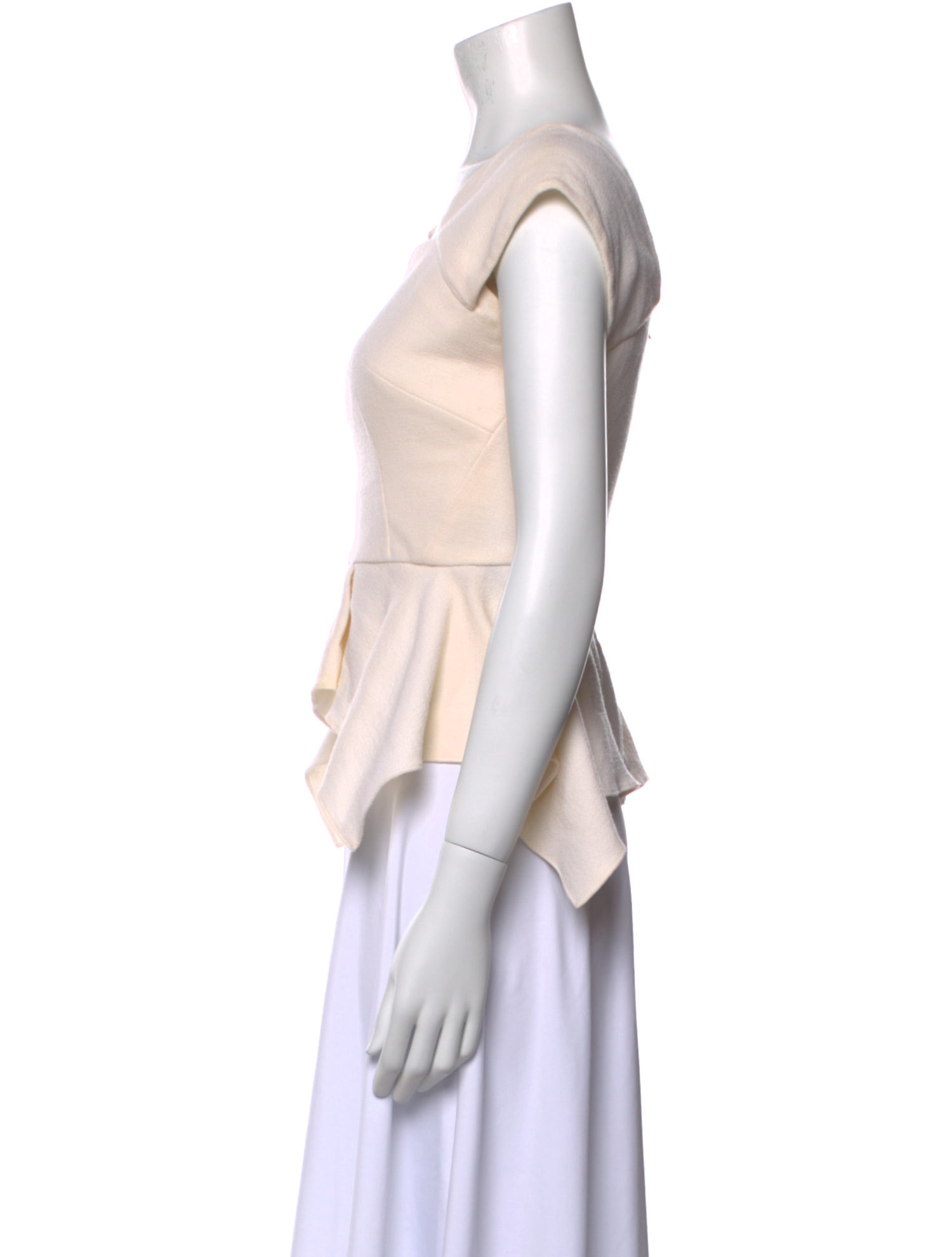 Roland Mouret Wool Square Neckline Crop Top