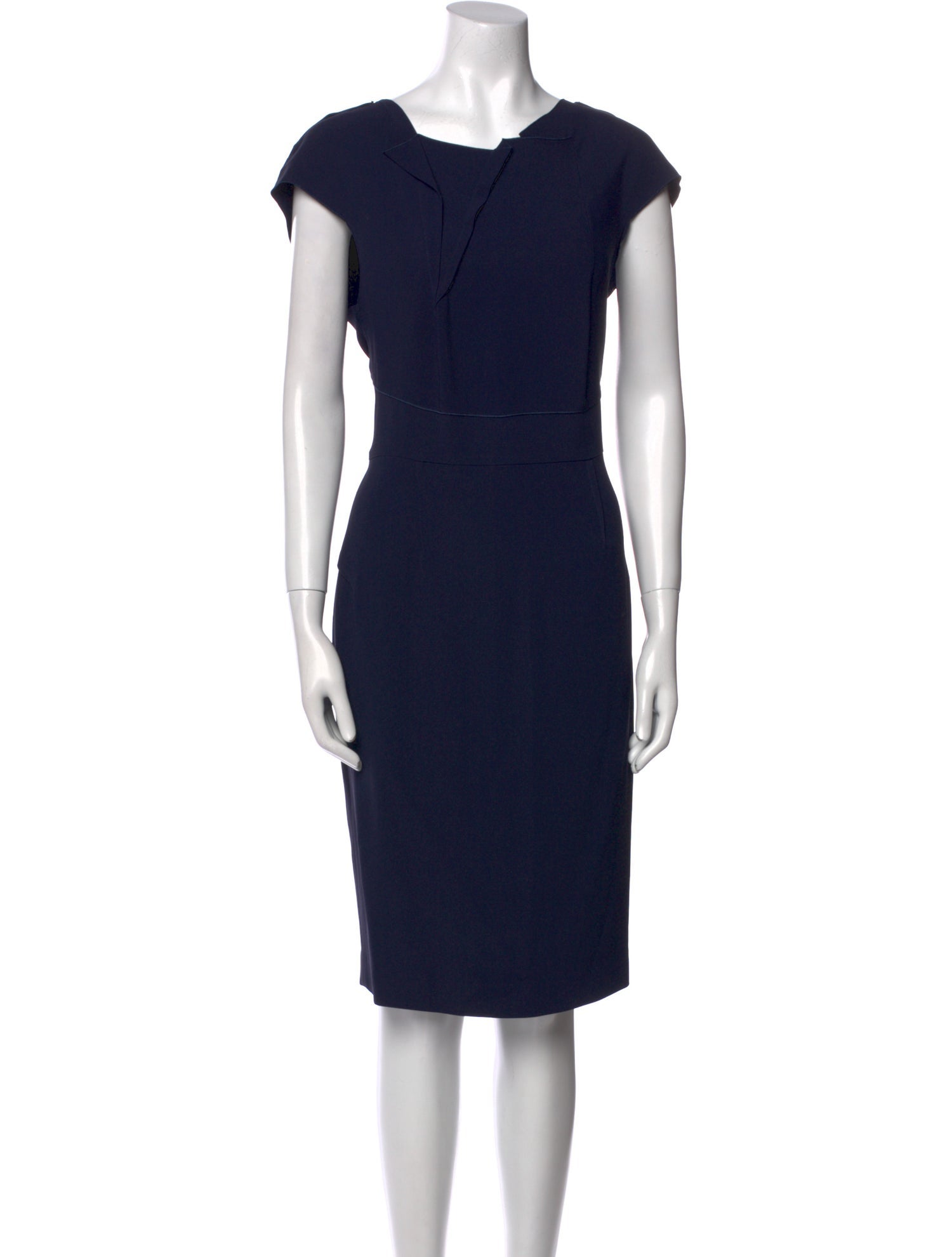 Roland Mouret Bateau Neckline Knee-Length Dress