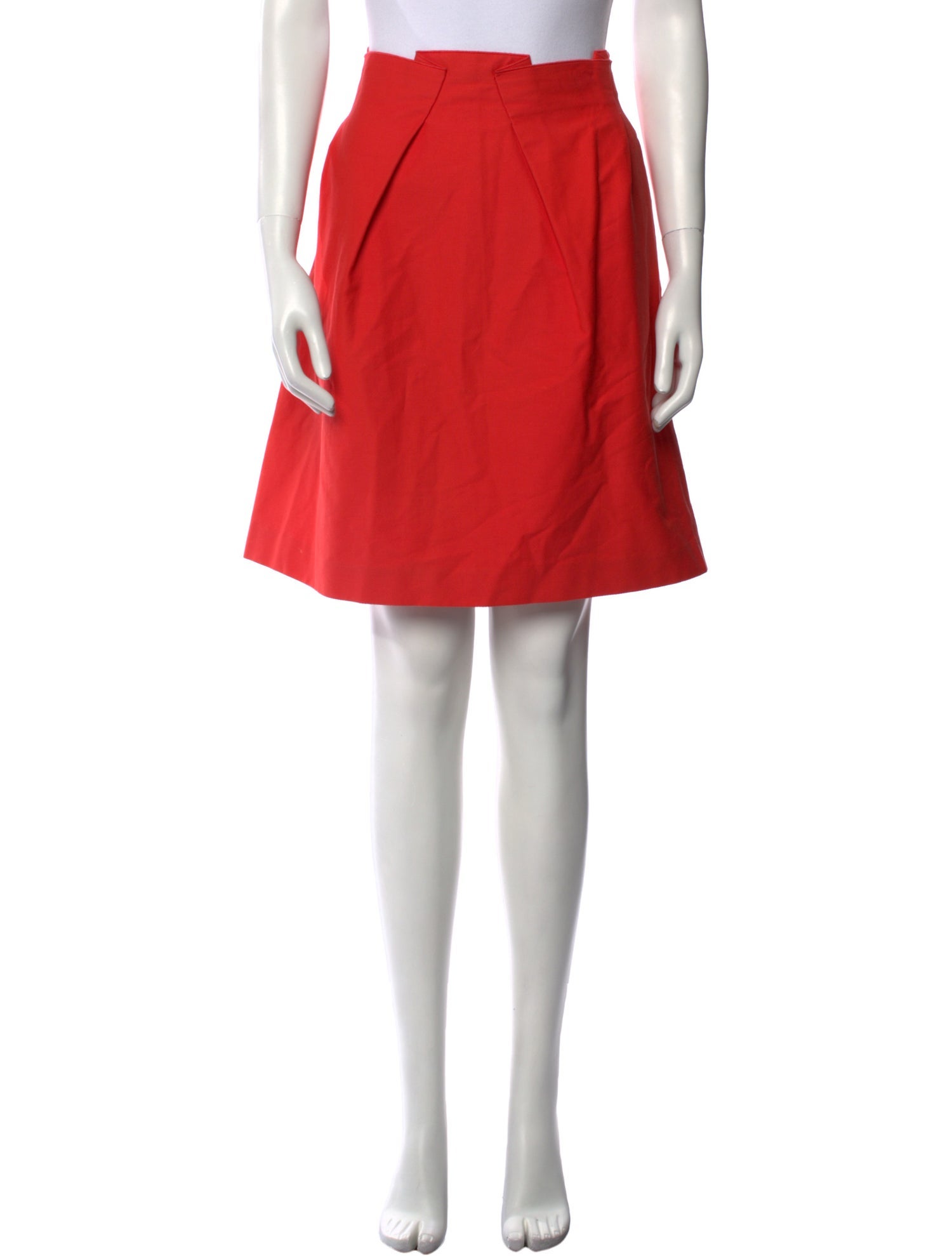 Roland Mouret Pleated Accents Knee-Length Skirt
