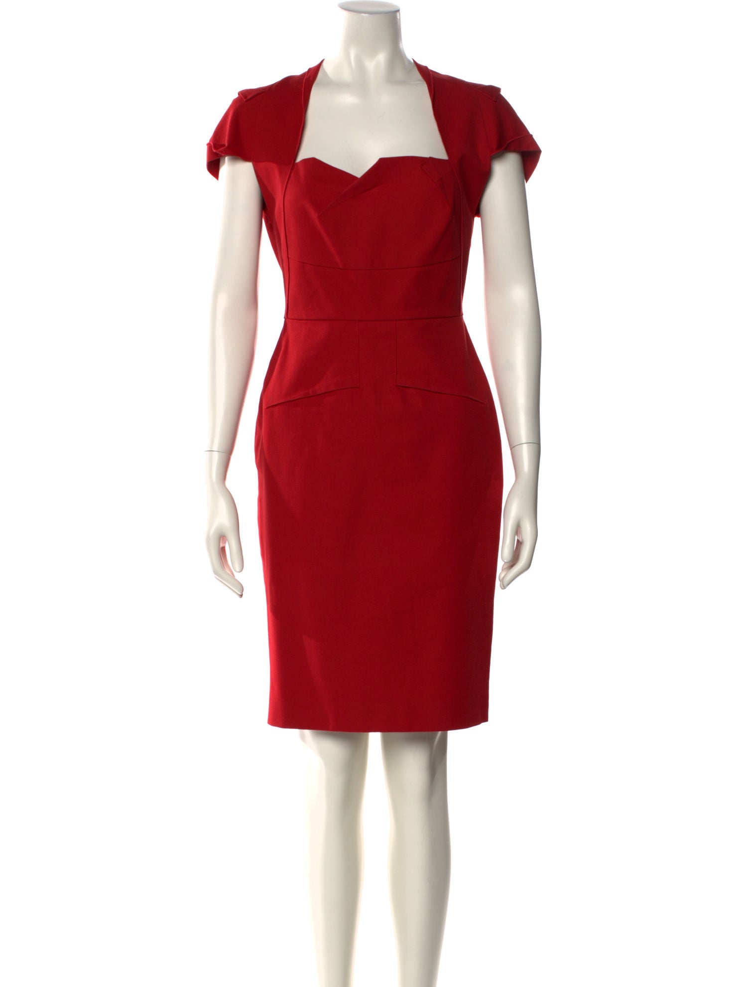 Roland Mouret Square Neckline Knee-Length Dress
