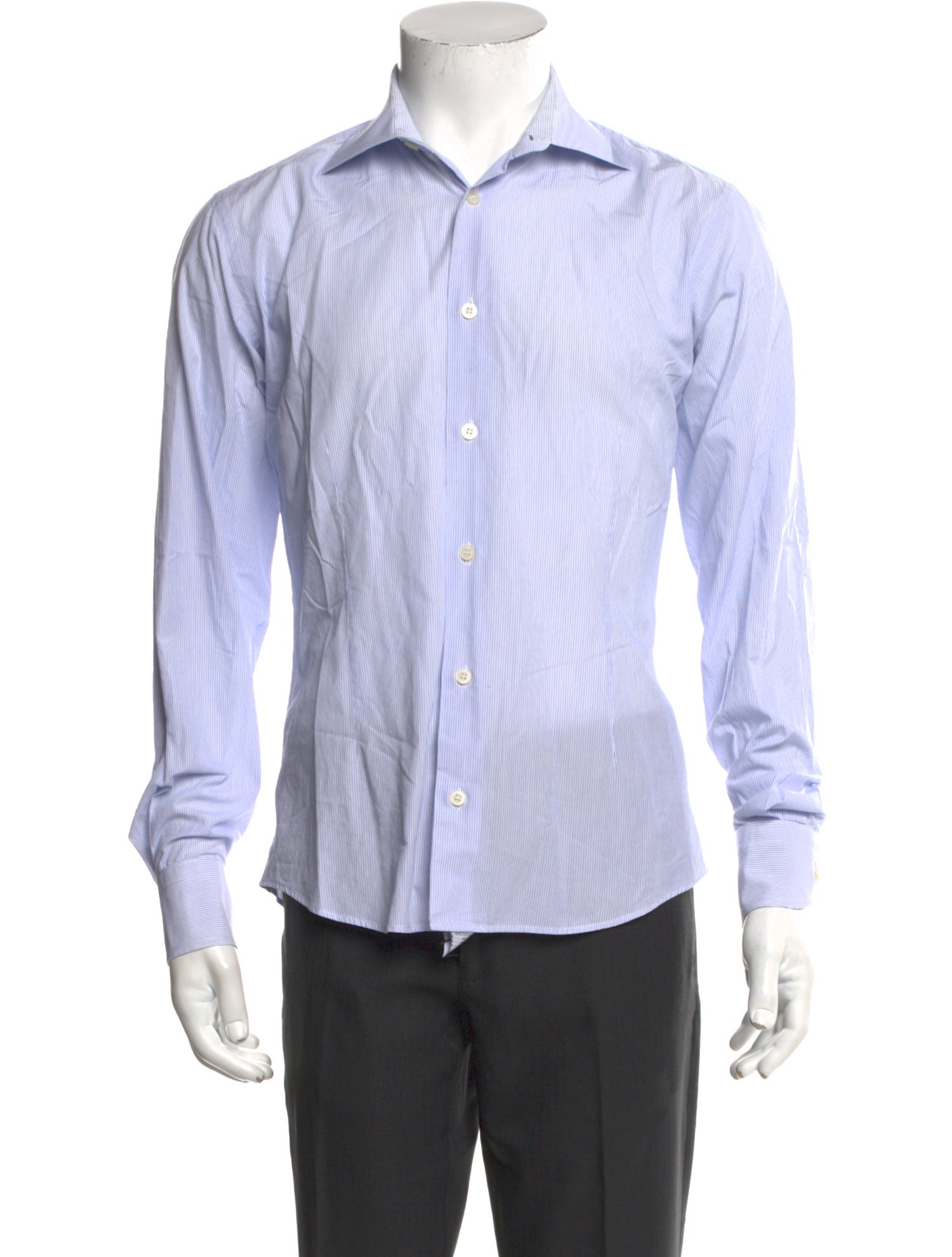 Romeo Gigli Striped Long Sleeve Dress Shirt