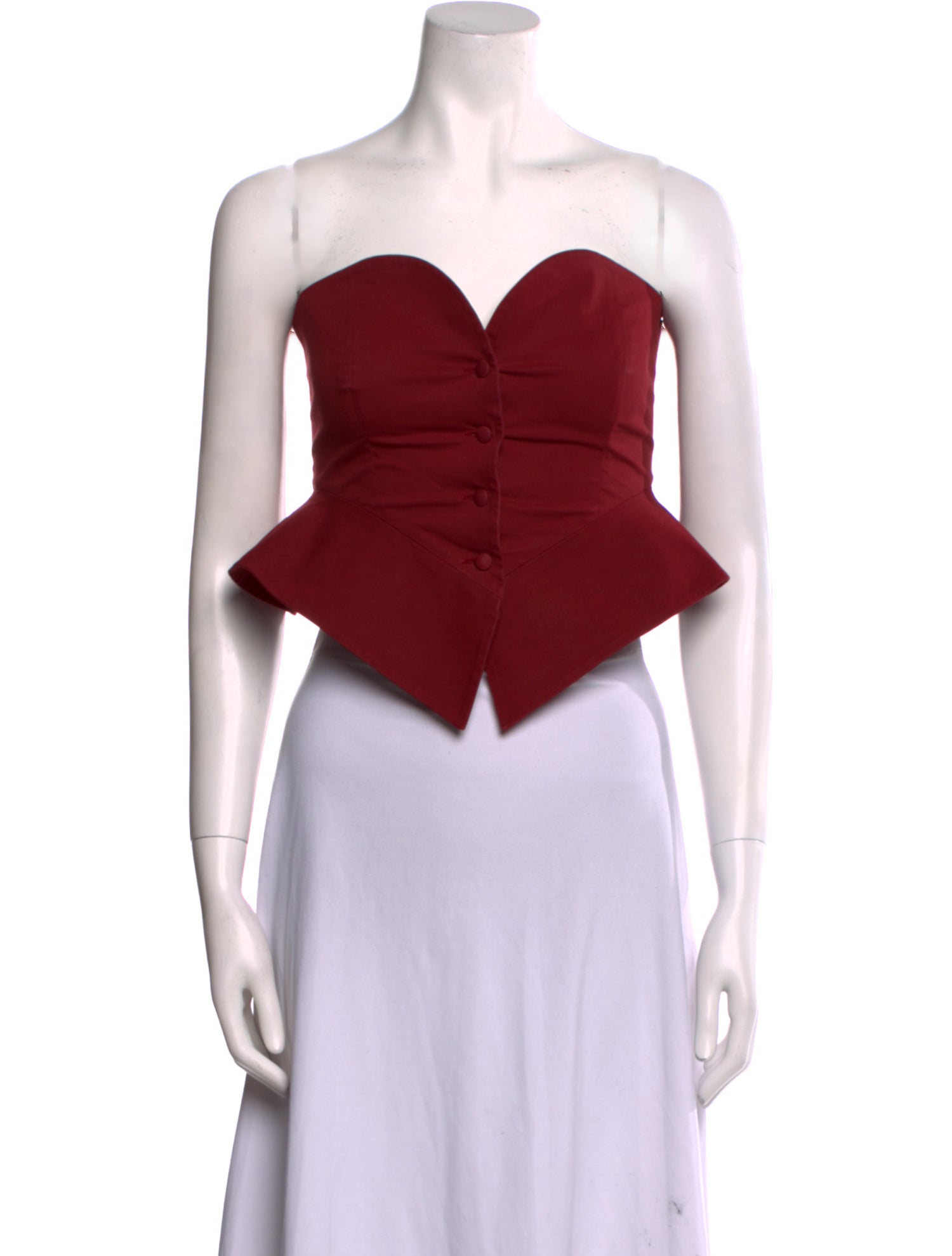 Romeo Gigli 1990's Strapless Crop Top