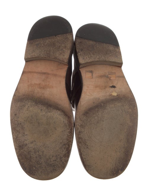 Romeo Gigli Embossed Leather Embroidered Accent Boots