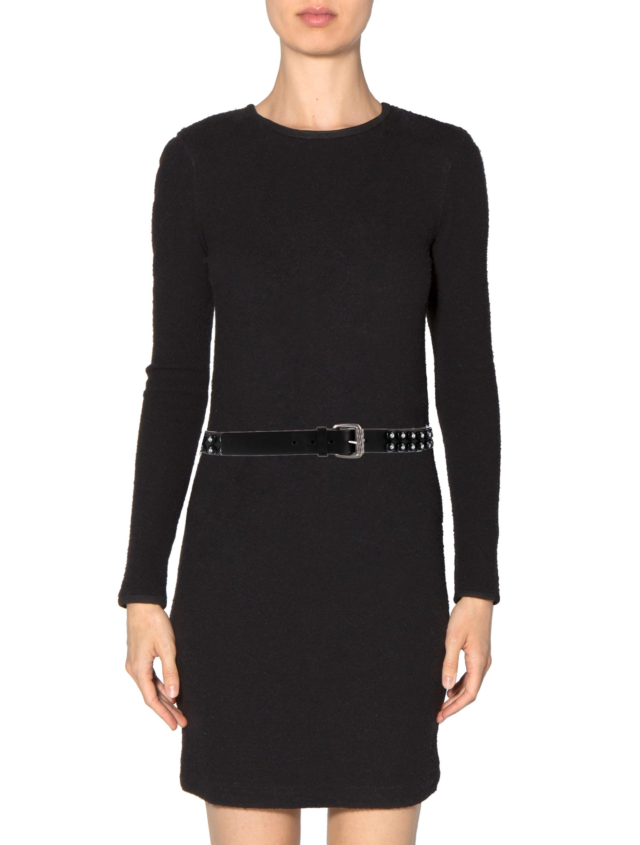Ronald Pineau Elegant Embellished double wrap Belt Ronald Pineau Leather Studded Accents Belt - Brown Belts  main image 2