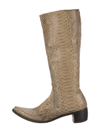 Rocco P. Python Animal Print Riding Boots