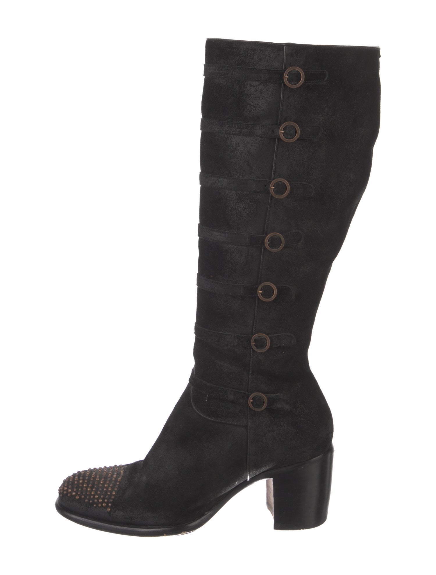 Rocco P. Suede Studded Accents Boots