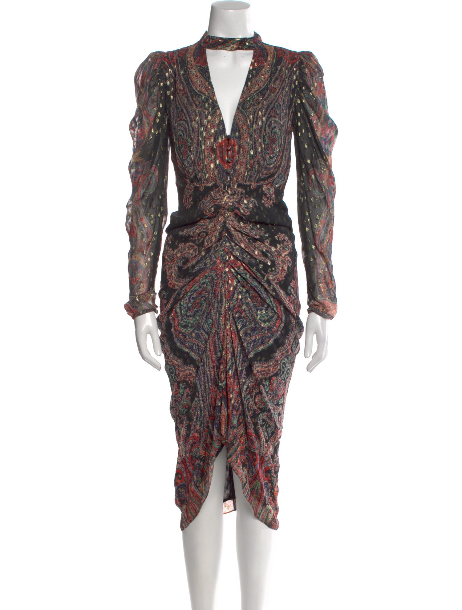 Rocco P. Printed Midi Length Dress w/ Tags