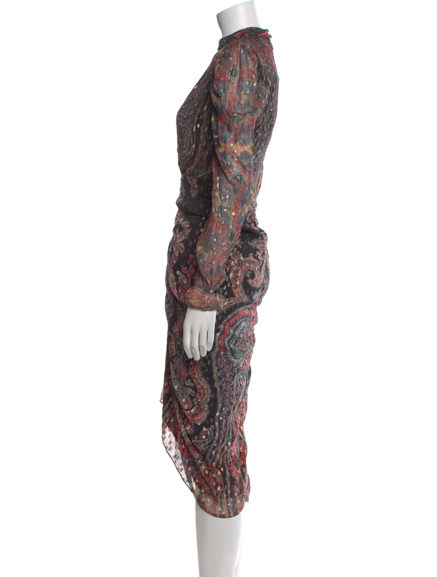 Rocco P. Printed Midi Length Dress w/ Tags