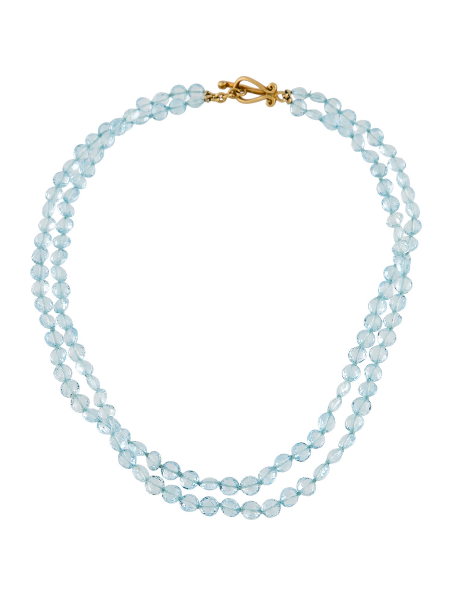 Robin Rotenier 18K Topaz Double Bead Strand Necklace