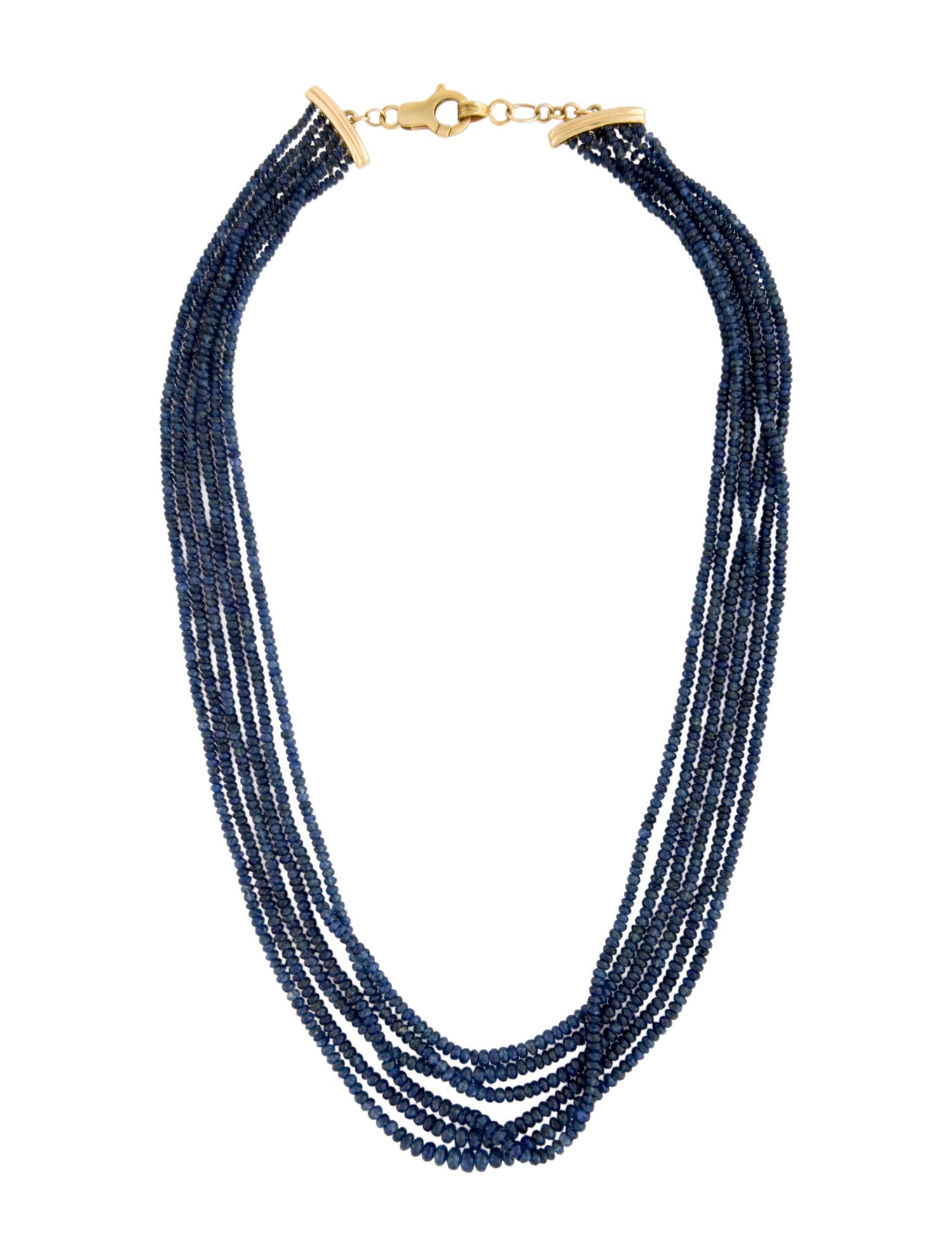 Robin Rotenier Sapphire Multistrand Bead Necklace