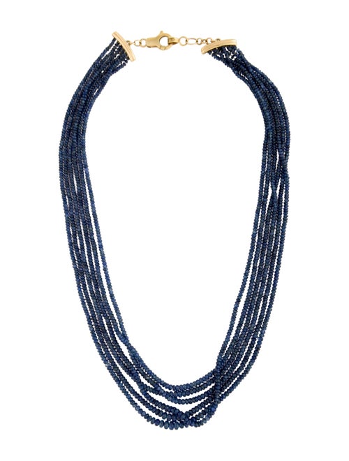 Robin Rotenier Sapphire Multistrand Bead Necklace