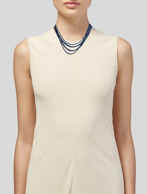 Robin Rotenier Sapphire Multistrand Bead Necklace