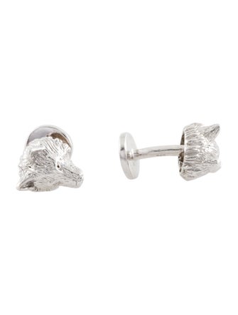 Robin Rotenier Wolf Head Cufflinks